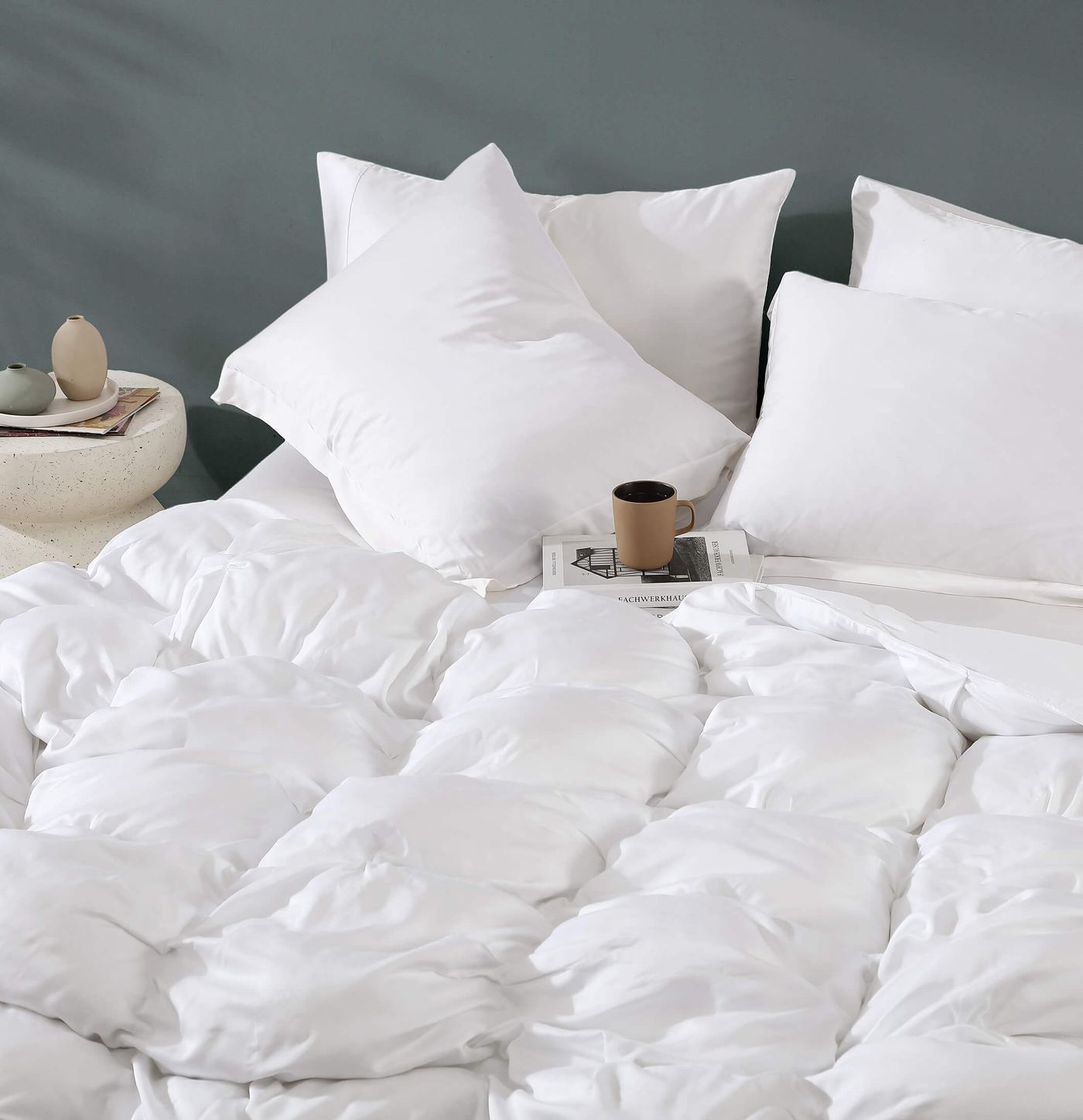 Clear White comforter detail